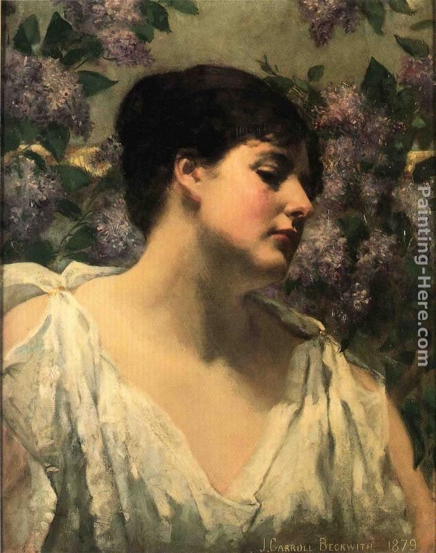 James Carroll Beckwith Under the Lilacs